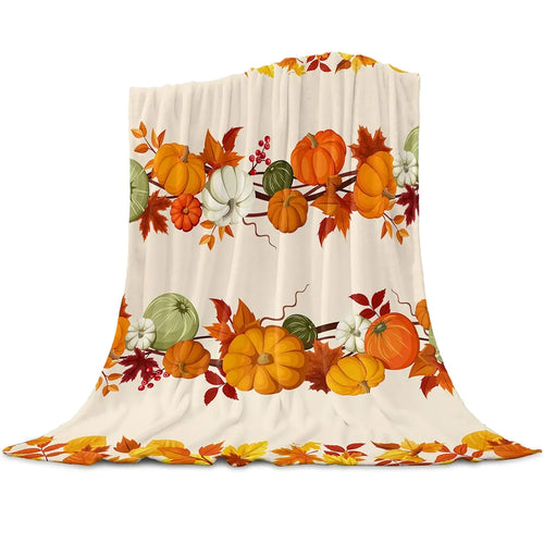 Halloween Throw Blanket Lantern Pumpkins with for Sofa Bed Couch Chair