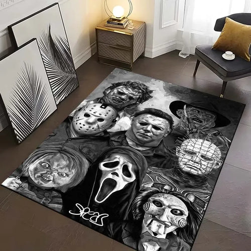 2024 Horror Movie Character Pattern Living Room Carpet  Non-slip Entrance