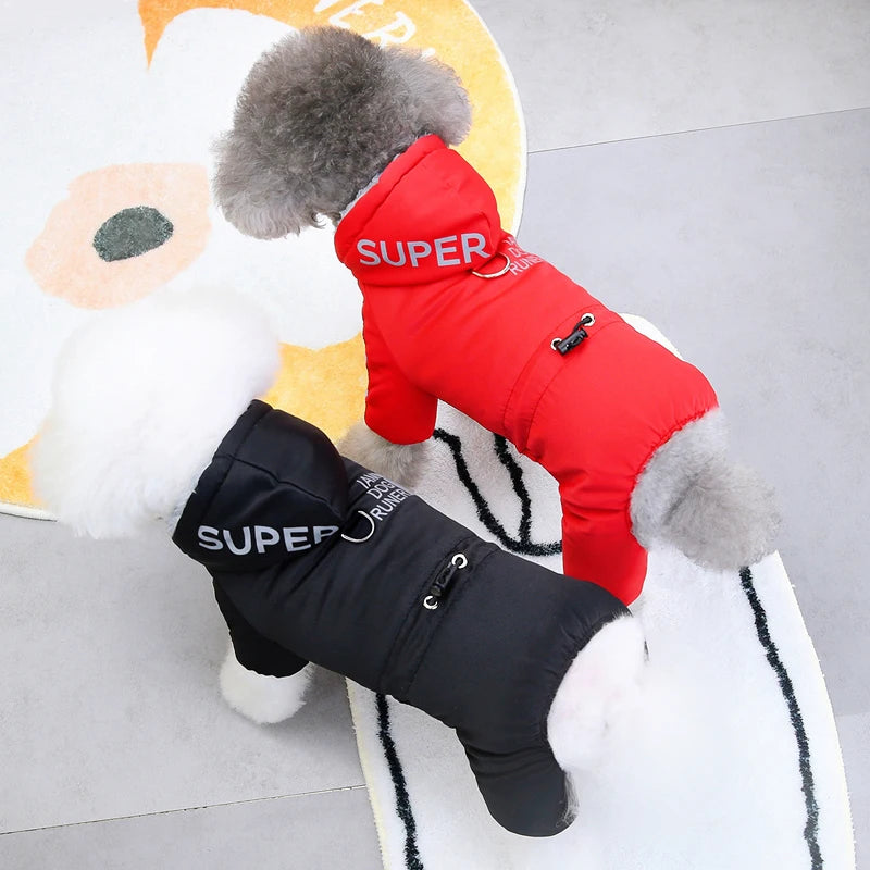 2025 Winter Warm Dog Jumpsuit Waterproof Pet Clothes Jacket Schnauzer