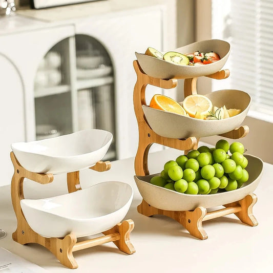 Multi-Tiered Snack & Fruit Dish