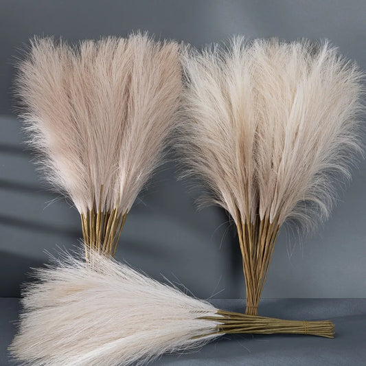 10pcs Artificial Pampas Grass Flower Bouquet For Home Wedding