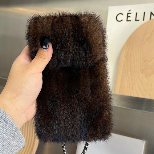 2024 Real Mink Fur Crossbody Bag | Women's Phone & Shoulder Bag