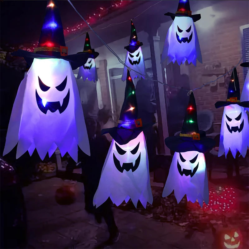 Halloween Lights,11.5ft Battery Operated 5 Ghost Led String Lights