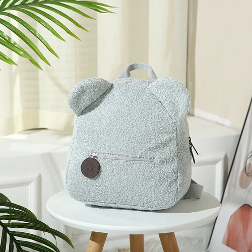 2024 Cute Bear Plush Backpack | Embroidered Name Autumn Winter Kids Outdoor