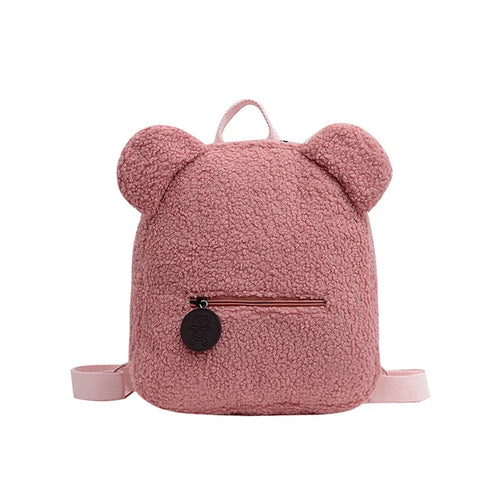 2024 Cute Bear Plush Backpack | Embroidered Name Autumn Winter Kids Outdoor