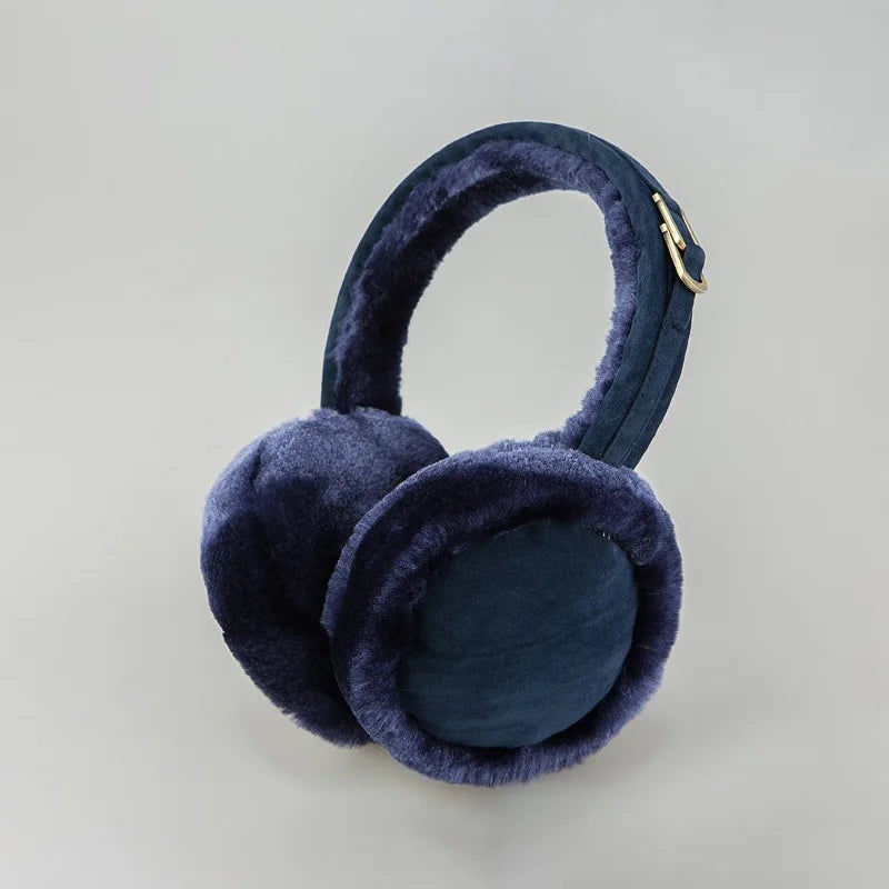 Cozy Plush Faux Fur Ear Muffs - Soft Wool Cold Weather Protection