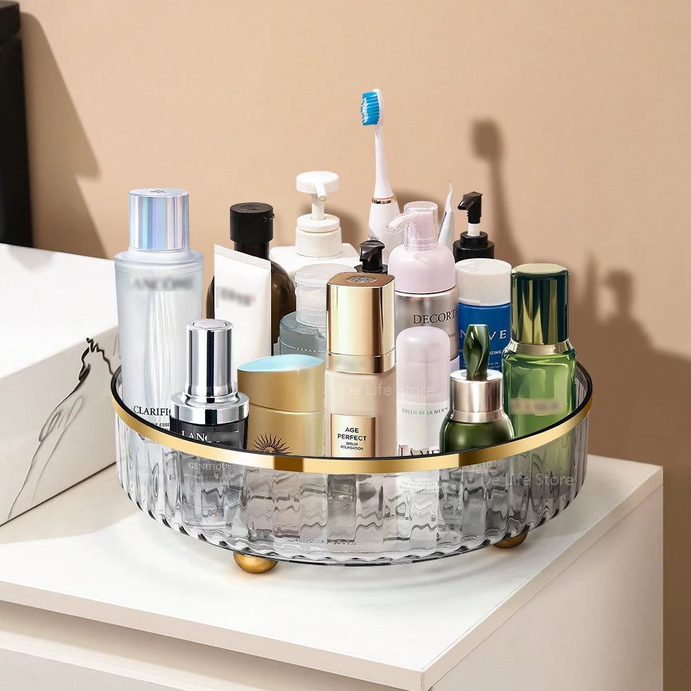 Rotating Perfume Organizer For Dresser Light Luxury Skincare Cosmetic 2024