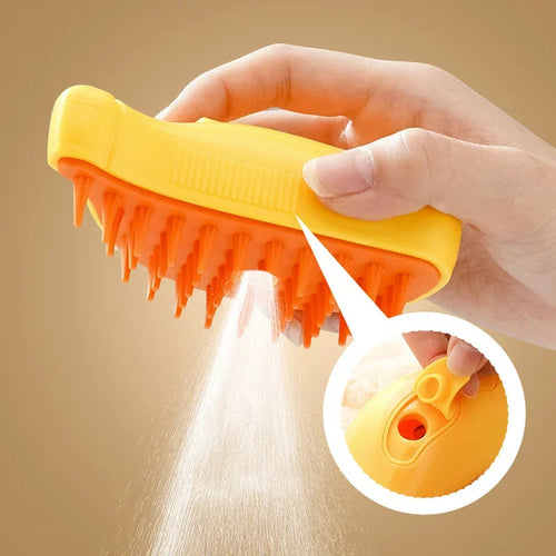 3-in-1 Cat Grooming Brush with Steam & Spray