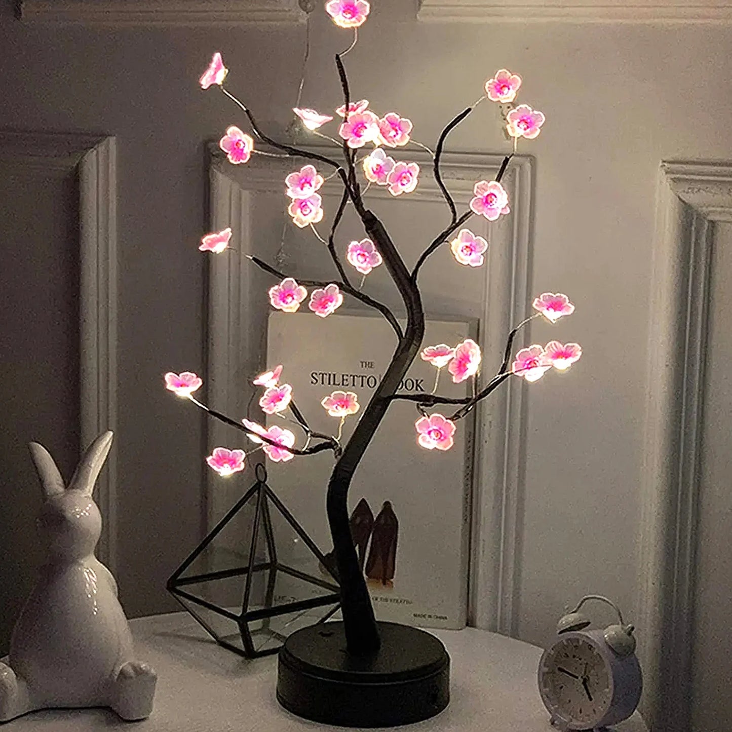 2024 Table Tree Night Light USB/Battery Powered Touch Switch Artificial