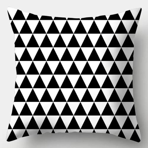 Home Decoration Black and White Series Printed Pillowcase Square Sofa