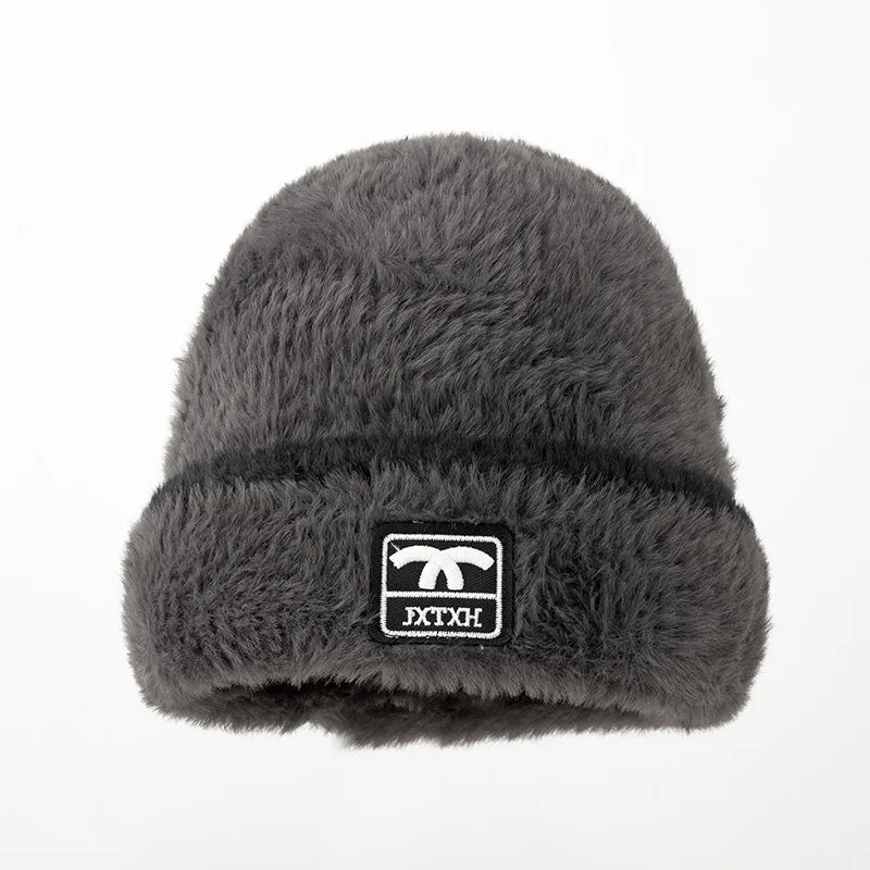 Winter Plush Beanie Pullover Hat