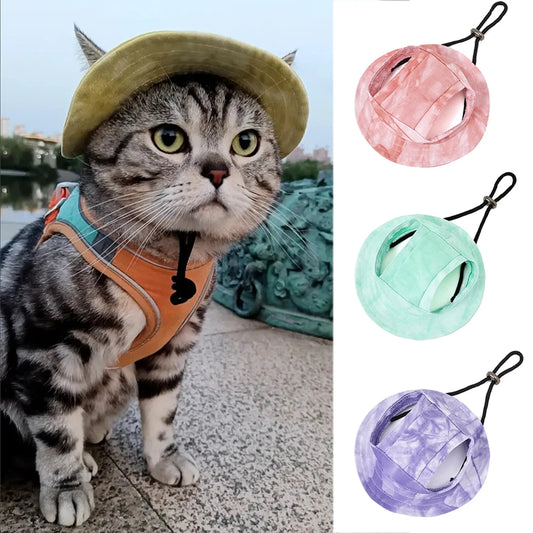 Groovy Cat Ear Hat Tie-dyed