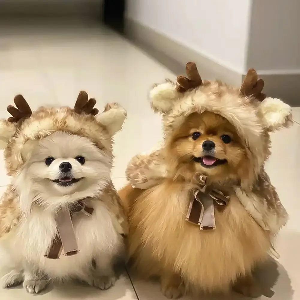 Halloween Elk Cloak for Pets - Funny Costume for Cats and Dogs