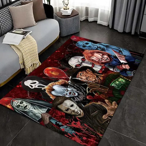 2024 Horror Movie Character Pattern Living Room Carpet  Non-slip Entrance