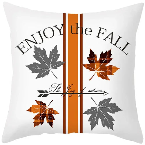 Autumn Maple Leaf Pumpkin Pillowcase 45*45cm Fall Home Decor Grateful