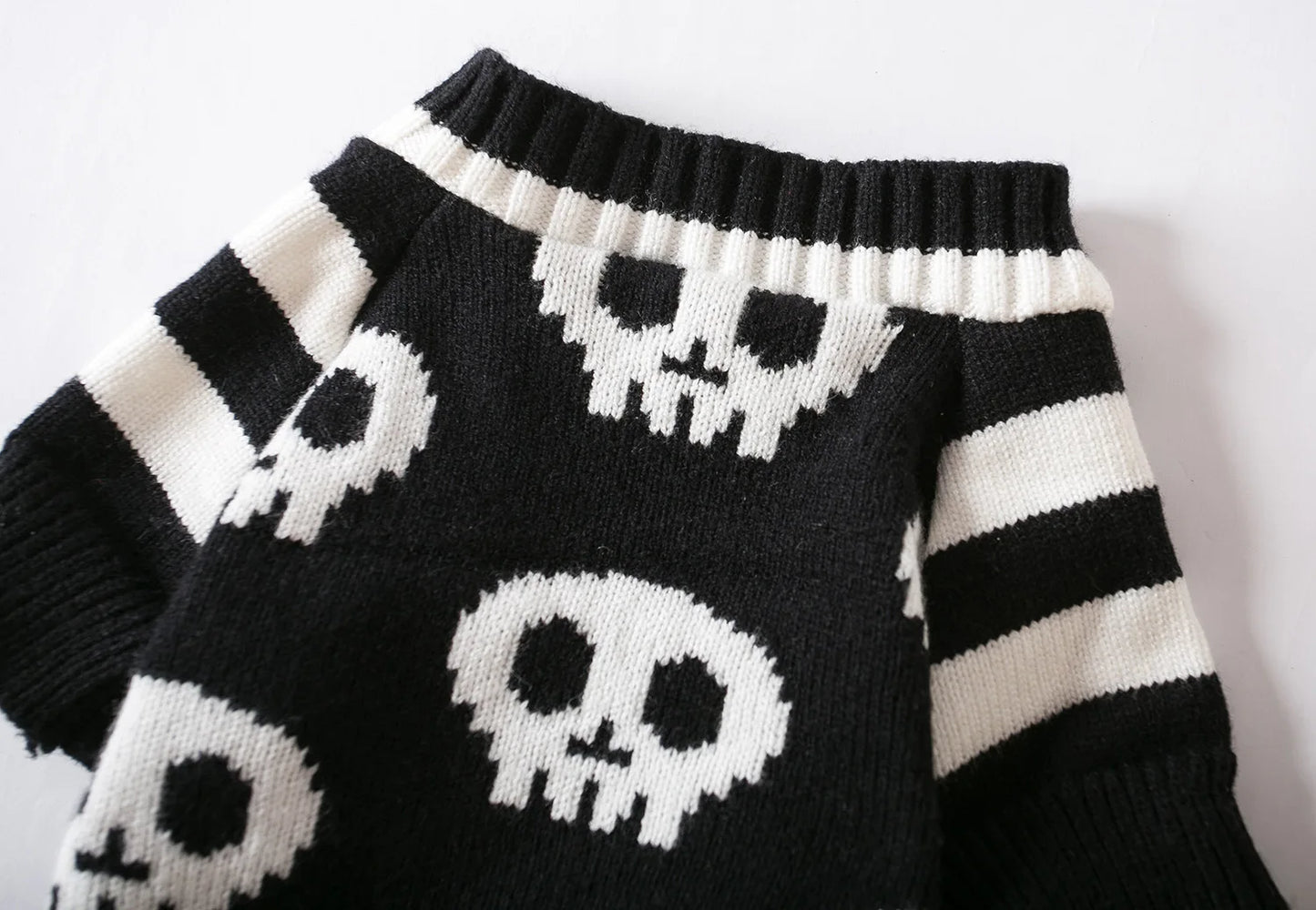 Winter Pet Halloween Skull Sweater