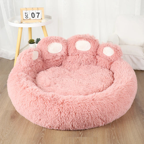 Snuggly Fluffy Dog Bed with Sofa Design for Pets