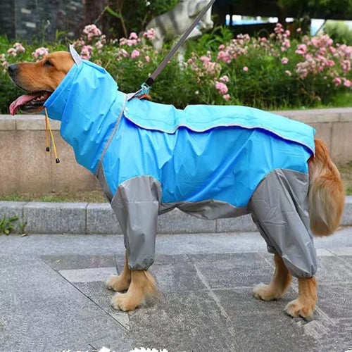 Waterproof Raincoat For Dogs Suits Dot Rain Cape For Medium Big Dogs