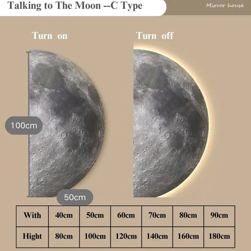 LED Moon Painting Wall with Remote Control