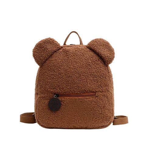 2024 Cute Bear Plush Backpack | Embroidered Name Autumn Winter Kids Outdoor