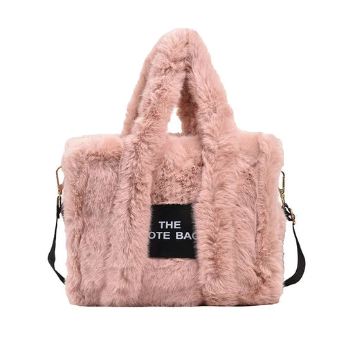 2024 Winter Fur Tote Bag For Women Luxury Handbag