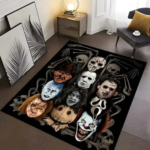 2024 Horror Movie Character Pattern Living Room Carpet  Non-slip Entrance