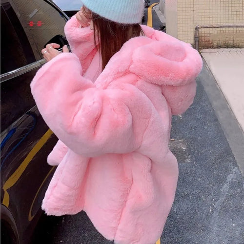 2024 Women’s Sweet Pink Winter Coat | Stylish & Warm Outerwear