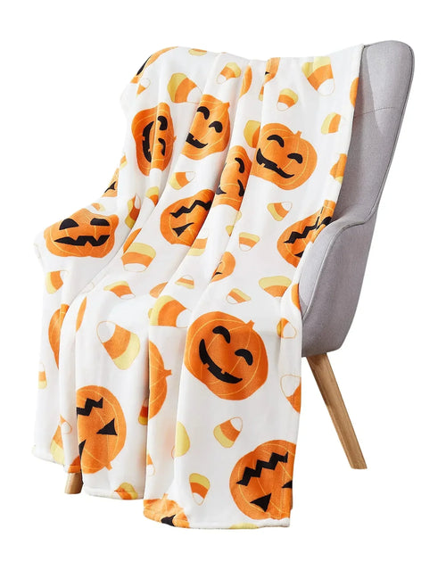 Halloween Throw Blanket Lantern Pumpkins with for Sofa Bed Couch Chair