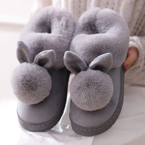 Plush Winter Slippers – Women’s Furry Indoor Comfort Boots