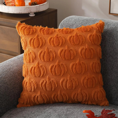 2025 Fall Pillow Covers Fall Decorations Autumn Rust Pumpkin Throw Pillow