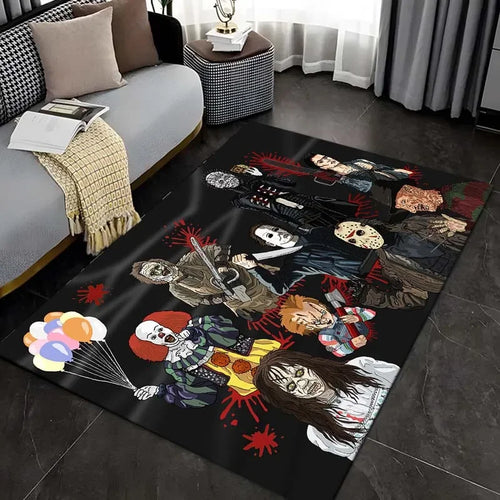 2024 Horror Movie Character Pattern Living Room Carpet  Non-slip Entrance