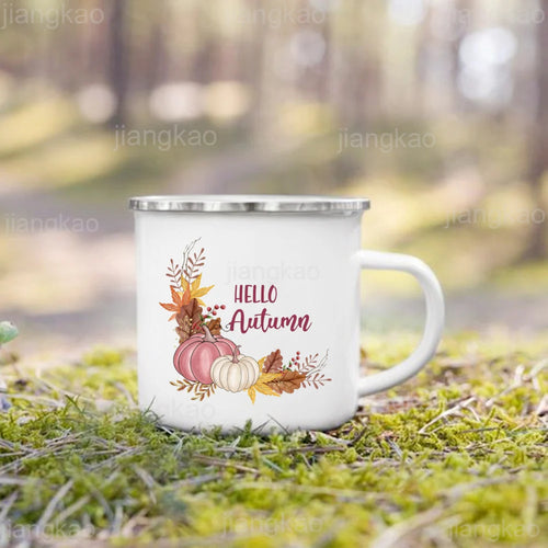 2025 It's Fall Y'all Pumpkin Print Mug Coffee Cup Thanksgiving / Halloween Party Juice