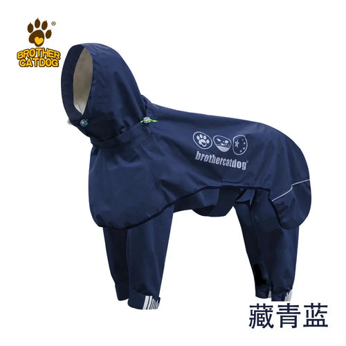 All-Weather Adjustable Dog Raincoat with Integrated Hood