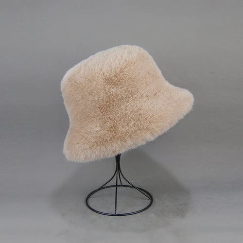 2024 New Rabbit Fur Faux Hats / Women Winter Hat Cotton