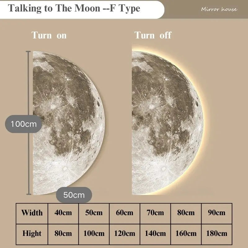 LED Moon Painting Wall with Remote Control