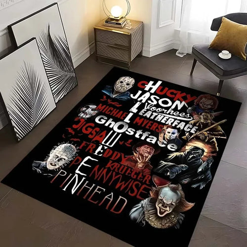 2024 Horror Movie Character Pattern Living Room Carpet  Non-slip Entrance