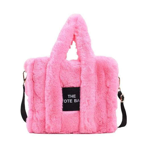 2024 Winter Fur Tote Bag For Women Luxury Handbag