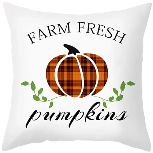 Autumn Maple Leaf Pumpkin Pillowcase 45*45cm Fall Home Decor Grateful