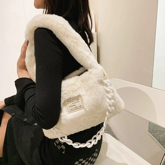 2024 Luxury Soft Plush Shoulder Bag | Winter Designer Edition for Women