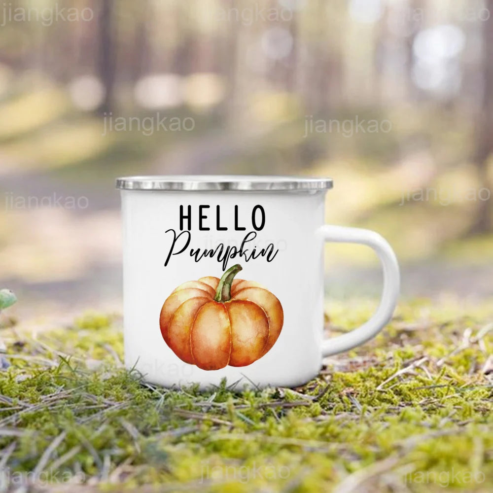 2025 It's Fall Y'all Pumpkin Print Mug Coffee Cup Thanksgiving / Halloween Party Juice