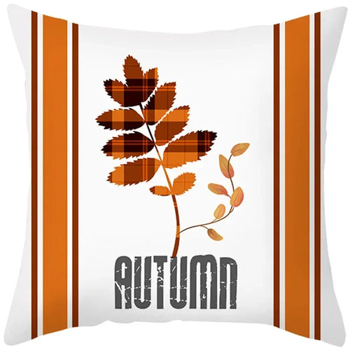 Autumn Maple Leaf Pumpkin Pillowcase 45*45cm Fall Home Decor Grateful