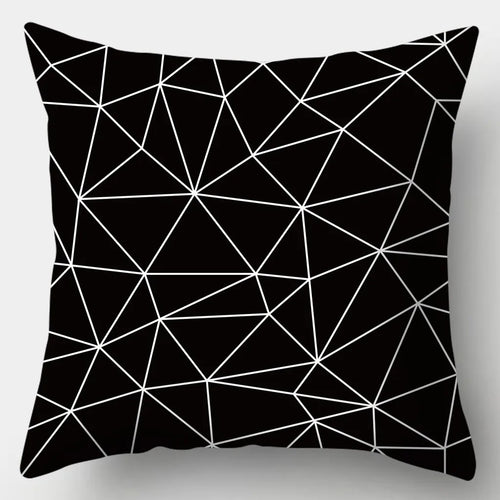 Home Decoration Black and White Series Printed Pillowcase Square Sofa