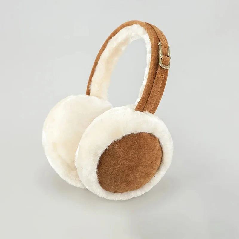 Cozy Plush Faux Fur Ear Muffs - Soft Wool Cold Weather Protection