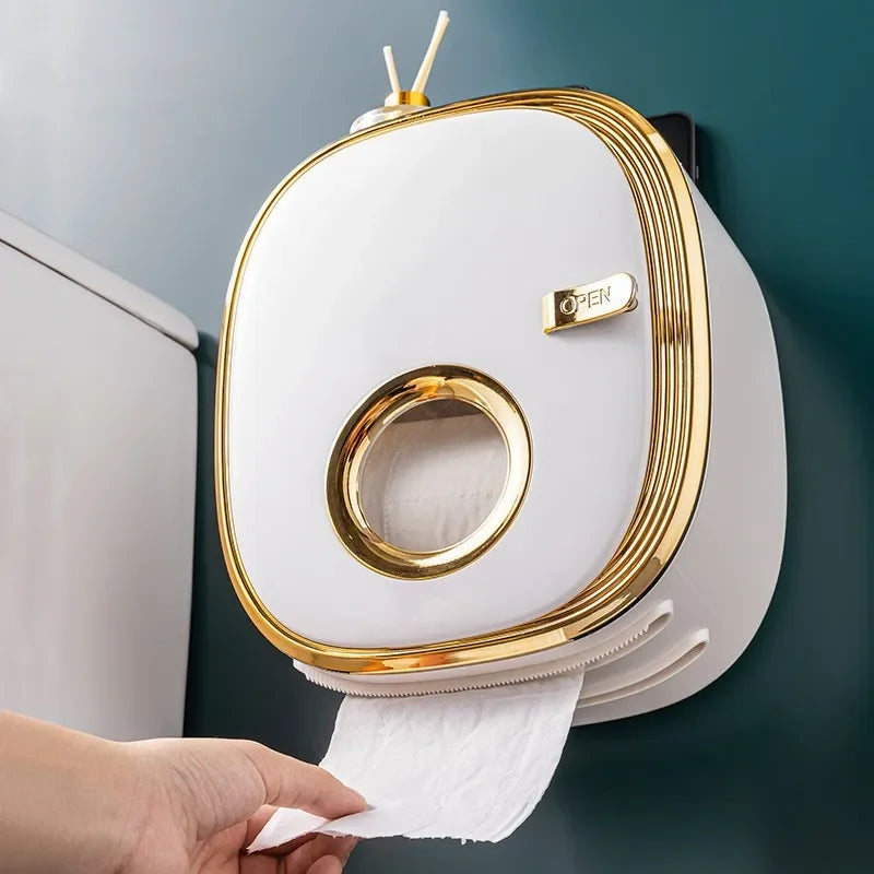 2025 Wall-Mounted Bathroom Tissue Box and Toilet Paper Holder