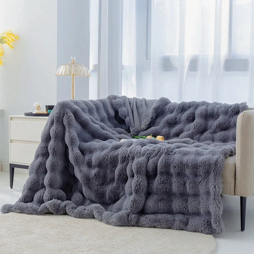 2024 Fur Plush Blanket Winter Warmth Comfortable Blankets