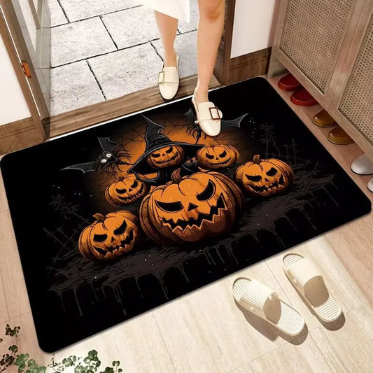 VIKAMA Halloween Mat For The Entrance Door Crystal Velvet Halloween 2024