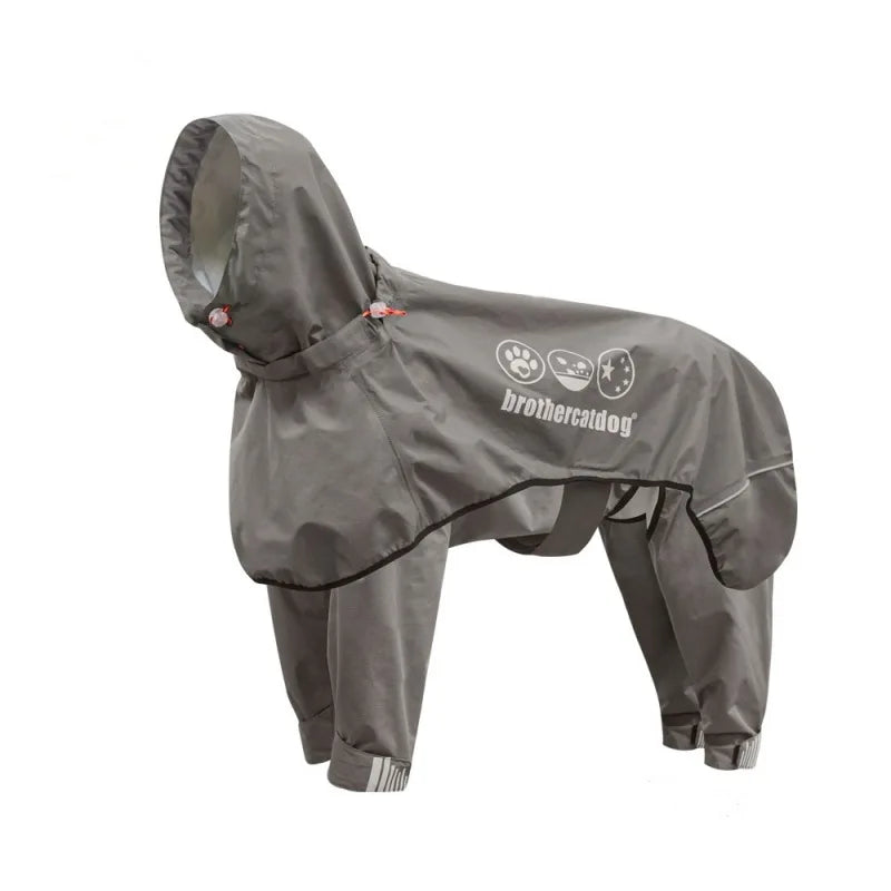 All-Weather Adjustable Dog Raincoat with Integrated Hood