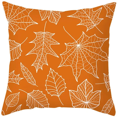 Autumn Maple Leaf Pumpkin Pillowcase 45*45cm Fall Home Decor Grateful