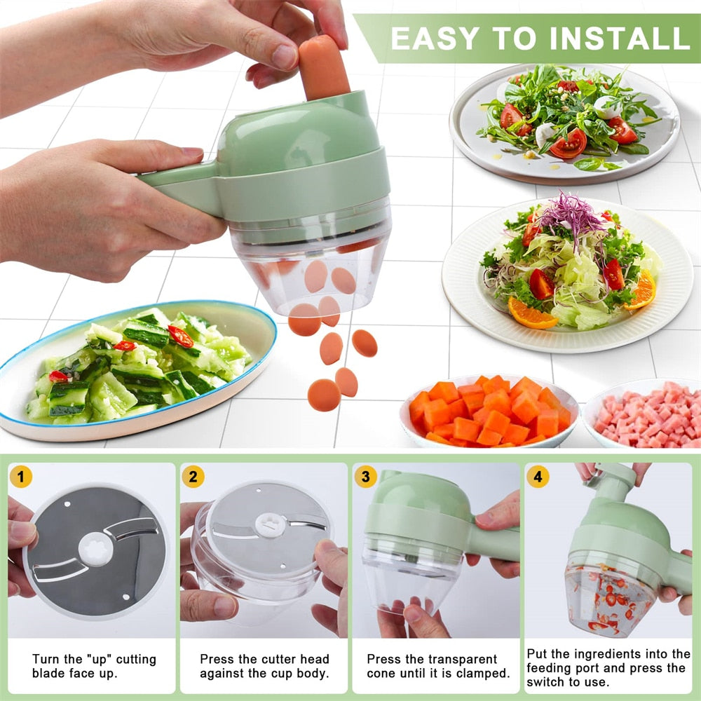 QuickSlice 4-in-1 Handheld Electric Slicer