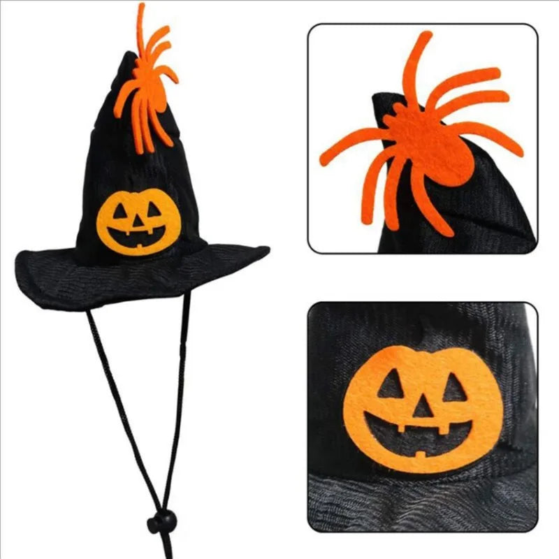 Halloween Pet Hats Adjustable Cute Pet Witch Hat Cosplay Witch Hat